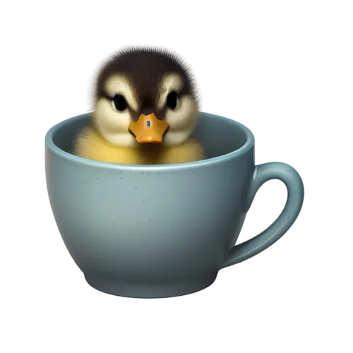 Duck in a cup